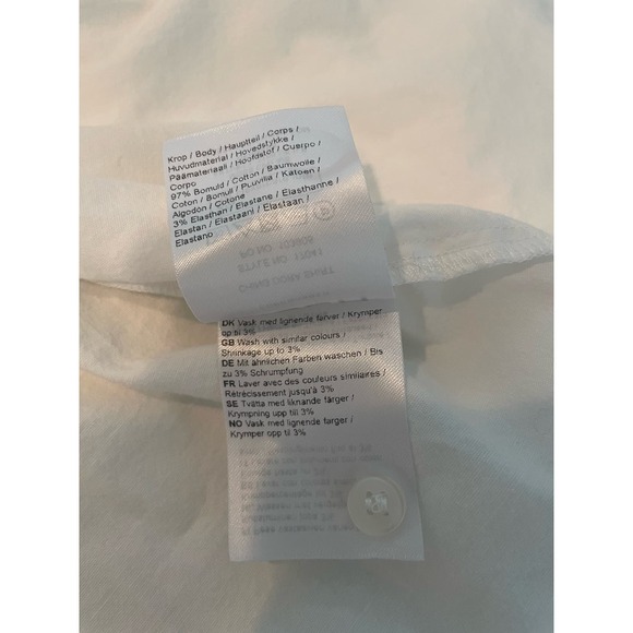 MSCH Copenhagen Ching Dora Cotton Poplin Button Down Shirt Frill S White - Picture 5 of 7